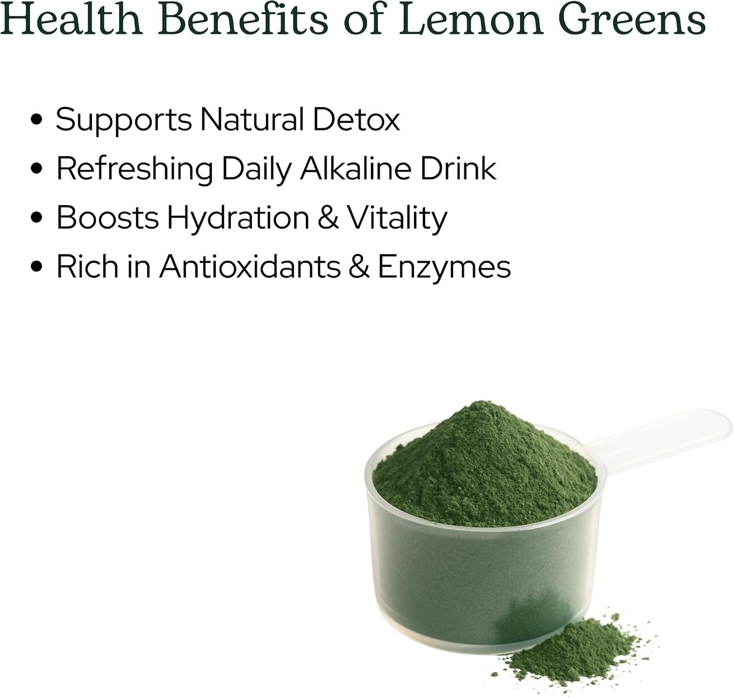 Eclectic Herb Lemon Greens Powder Supplement – Immune & Cleansing Support, Superfood Drink Mix (90 g) - görsel 4