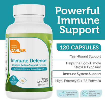 Zahler Immune Defence, Immune System Support, 120 Capsules