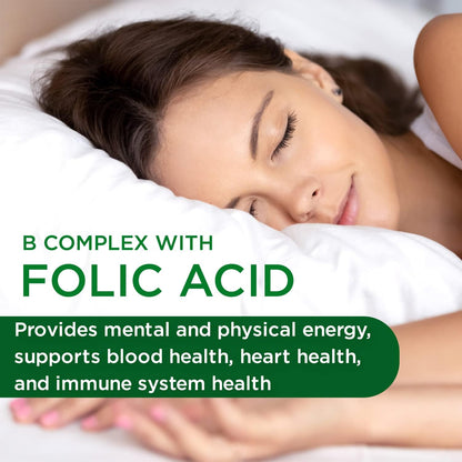 EMERALD LABS B-Healthy - Vegan Vitamin B Complex - Includes Methylated Folate & Full Spectrum B Vitamins - Contributes to Normal Energy Metabolism, Immune Function & Psychological Function* - 120 Vegetable Capsules
