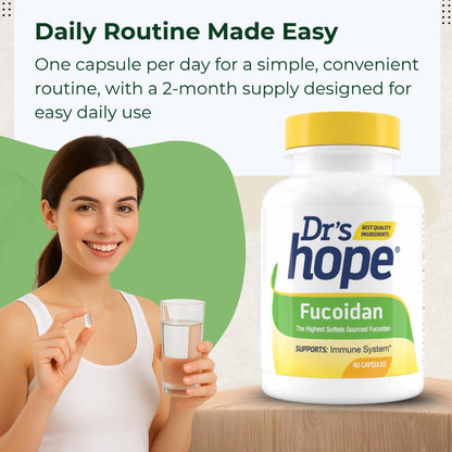 Dr's Hope Fucoidan 65mg – Brown Seaweed Extract Food Supplement (60 Capsules)