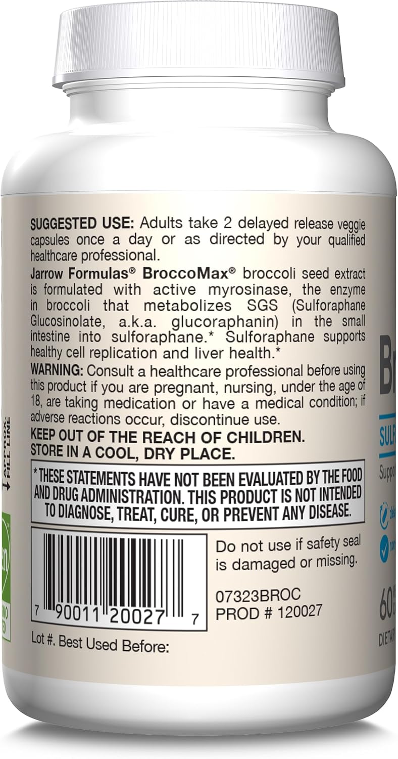 Jarrow Formulae BroccoMax Sulforaphane Generator - 60 Delayed Release Veggie Capsules - görsel 9