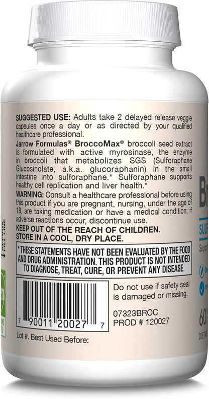 Jarrow Formulae BroccoMax Sulforaphane Generator - 60 Delayed Release Veggie Capsules