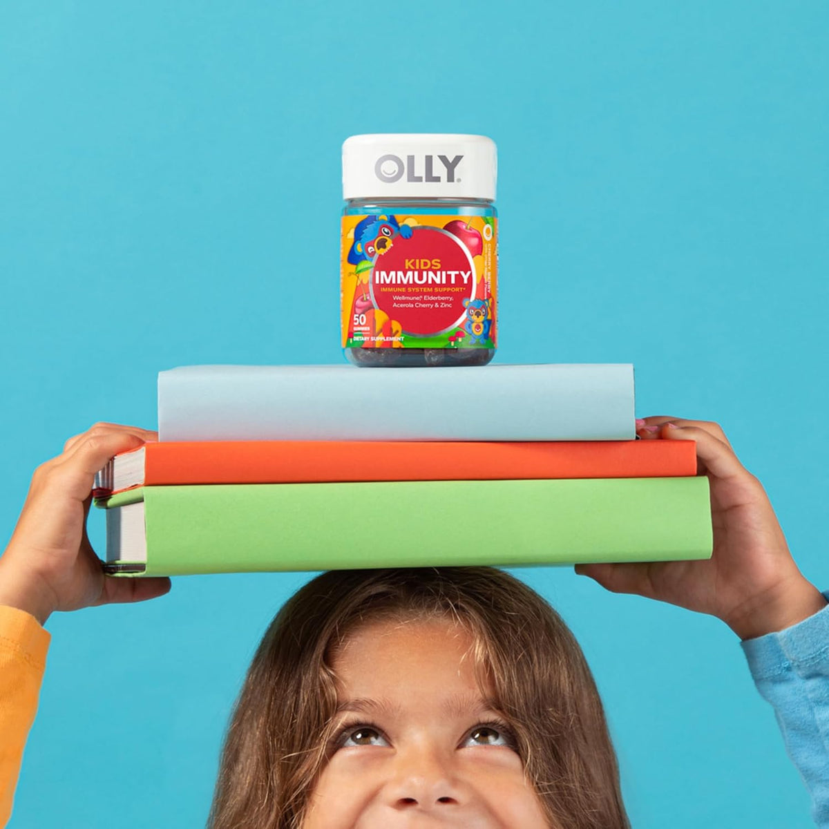 OLLY Kids Immunity Gummy – Immune Support with Wellmune, Elderberry, Vitamin C & Zinc, 50 Gummies - görsel 10