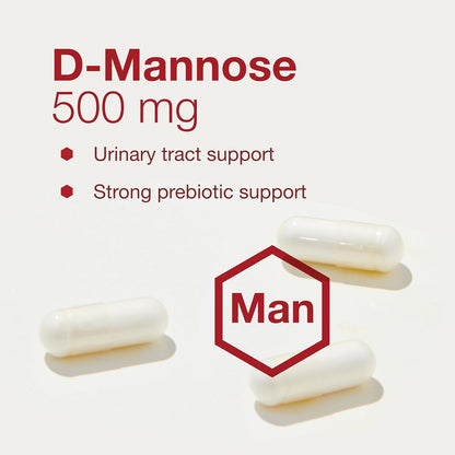 Protocol for Life Balance D-Mannose 500mg - 90 Vegan Capsules