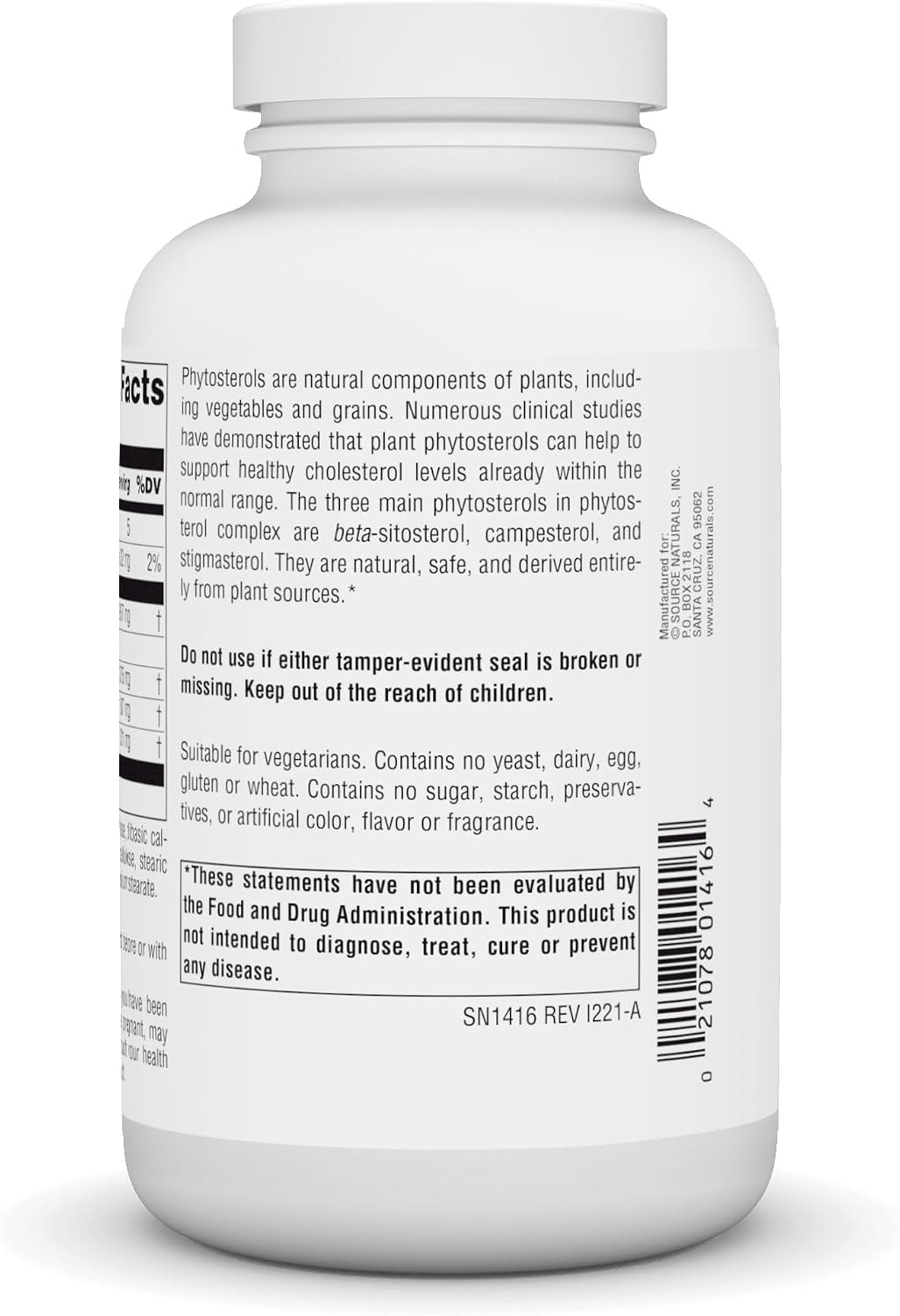 Source Naturals Mega Strength Beta Sitosterol 375mg - 120 Tablets - görsel 3