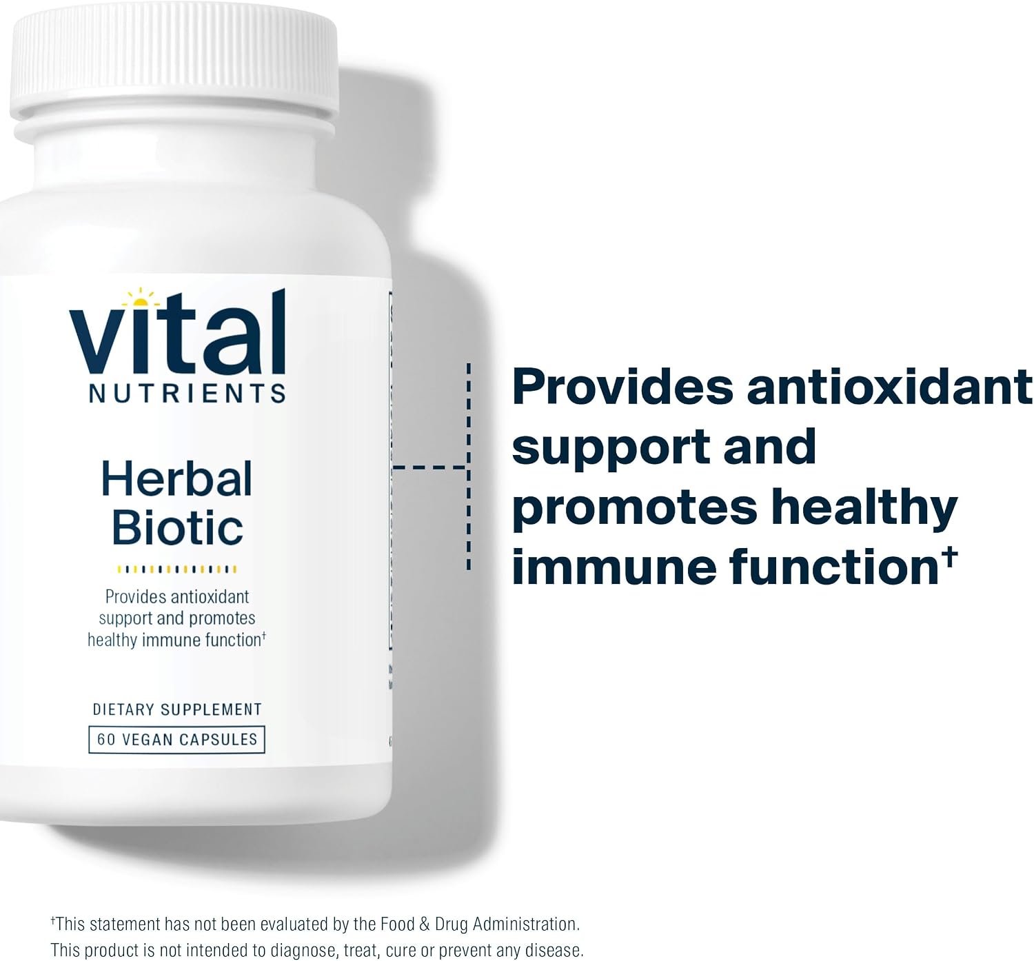 Vital Nutrients Herbal Biotic - Herbal Immune Support & Antioxidant Supplement, 60 Capsules - görsel 6
