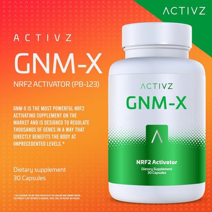 ACTIVZ GNM-X - Nrf2 Activator for Genetic Cellular Defence and Enhanced Wellbeing - Supports Healthy Ageing and Epigenetic Health - 30 Capsules