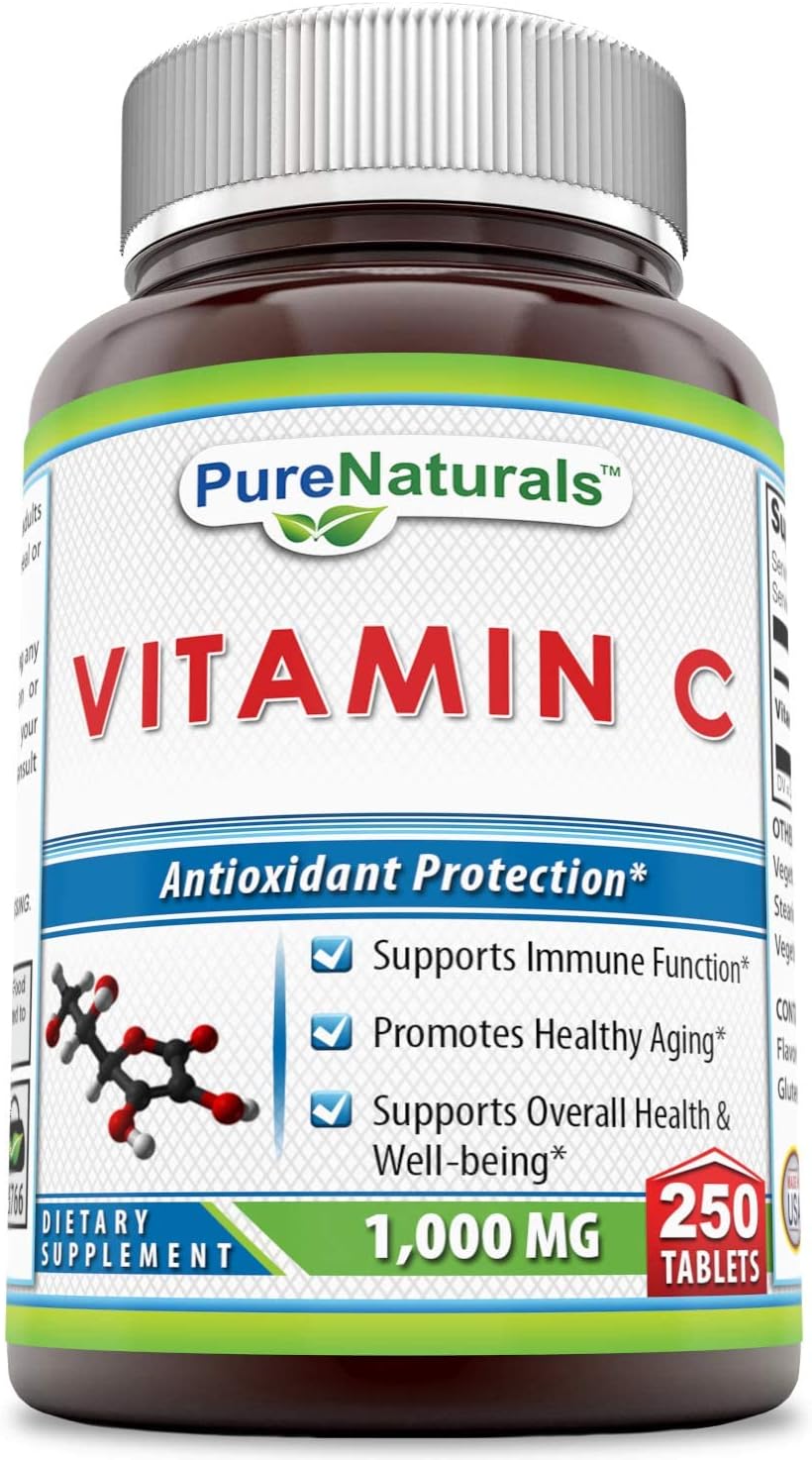Pure Naturals Vitamin C 1000 mg, 250 Tablets - Contributes to Normal Immune Function and Provides Antioxidant Support - görsel 1