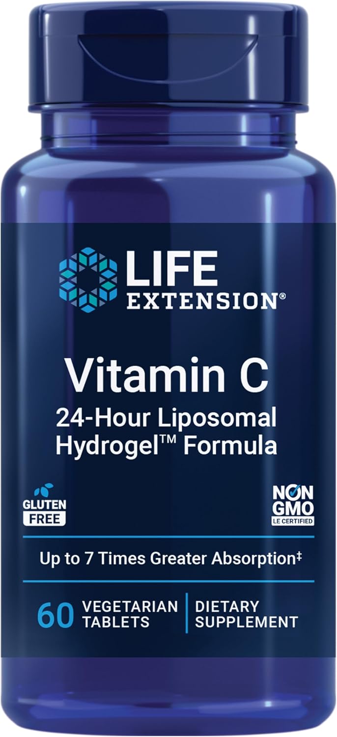 Life Extension Vitamin C 24-Hour Liposomal Hydrogel Formula, 60 Tablets - görsel 1