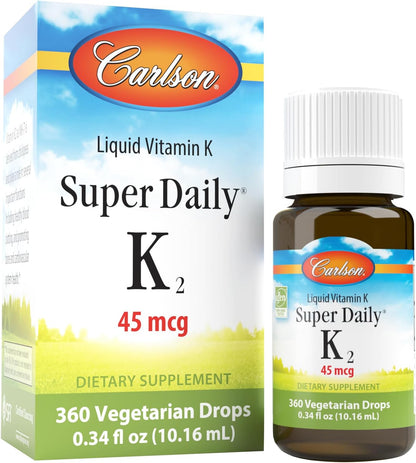 Carlson Super Daily K2, 45 mcg Liquid Vitamin K Supplement