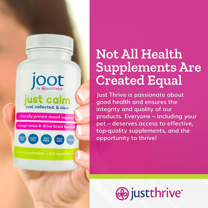 Just Thrive - Just Calm - Cortisol Manager - Calming, Memory and Mood Support Supplement - Vegan, 90 Capsules