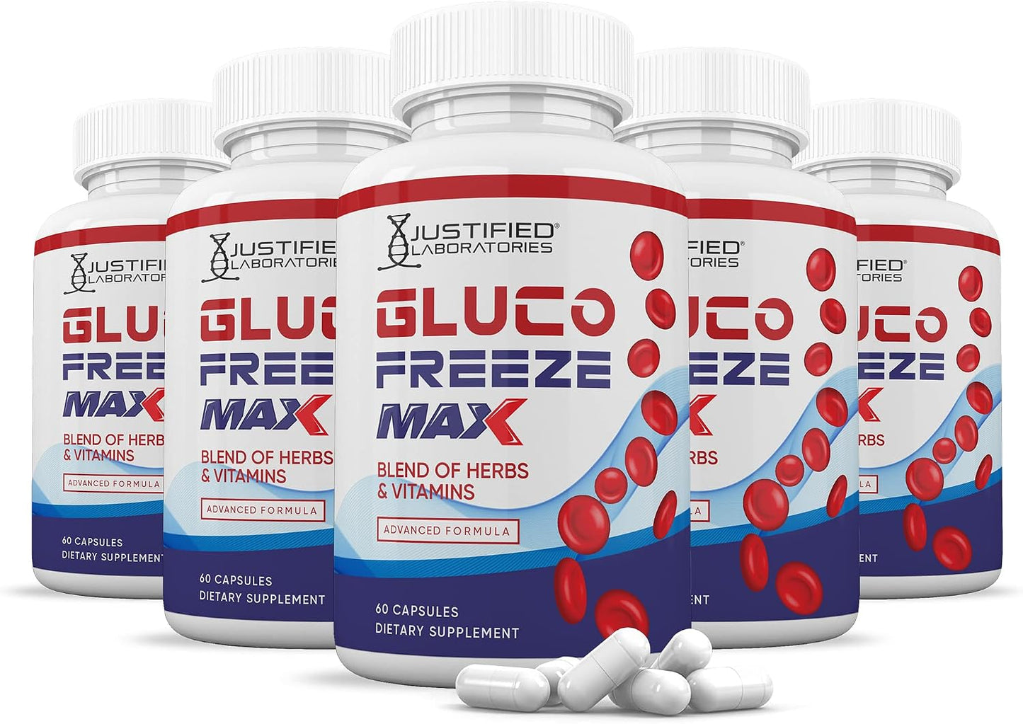 (5 Pack) Glucofreeze Max Advanced Formula 1295mg 300 Capsules - görsel 1