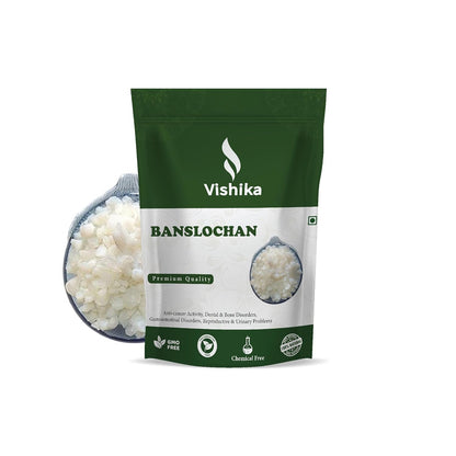 VISHIKA Banslochan Vanshlochan (Tabasheer) – 100% Pure Bamboo Manna for Bone and Hair Support – 100g