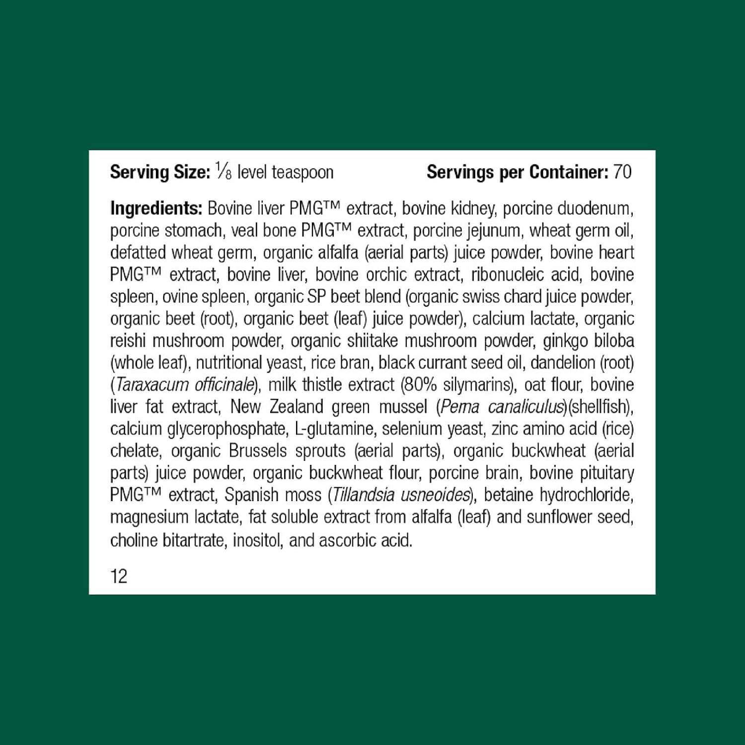 Standard Process Canine Hepatic Support – Dog Supplement for Liver Health – Powder – 30 g - görsel 2