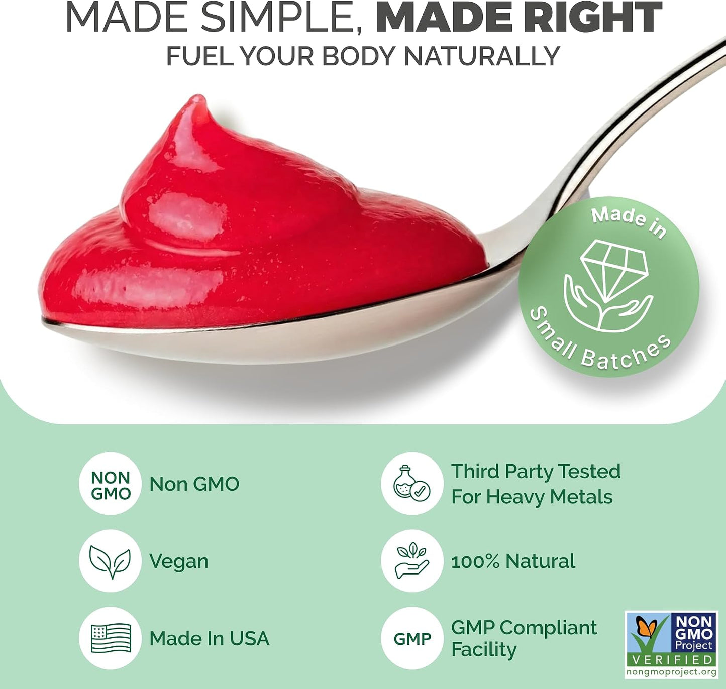 Wildcrafted Irish Sea Moss Gel – Raspberry (473 ml) - görsel 4