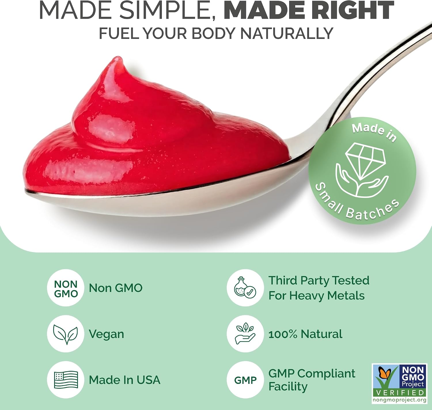 Wildcrafted Irish Sea Moss Gel – Raspberry (473 ml) - görsel 4