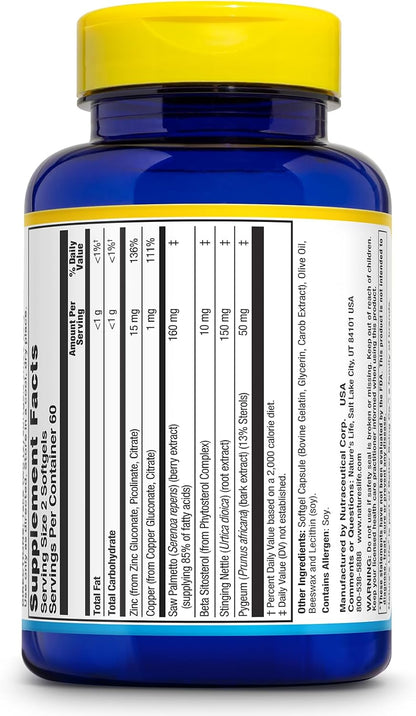 Nature's Life Prostate Support Softgels – 120 Softgels