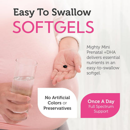 Zahler Mighty Mini – Easy-to-Swallow Prenatal Vitamin with Methylfolate, DHA & Advanced Nutrition – 90 Softgels
