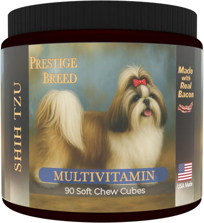 Prestige Breed Multivitamins for Rottweiler - Balanced Nutrition with Real Bacon, 90 Count