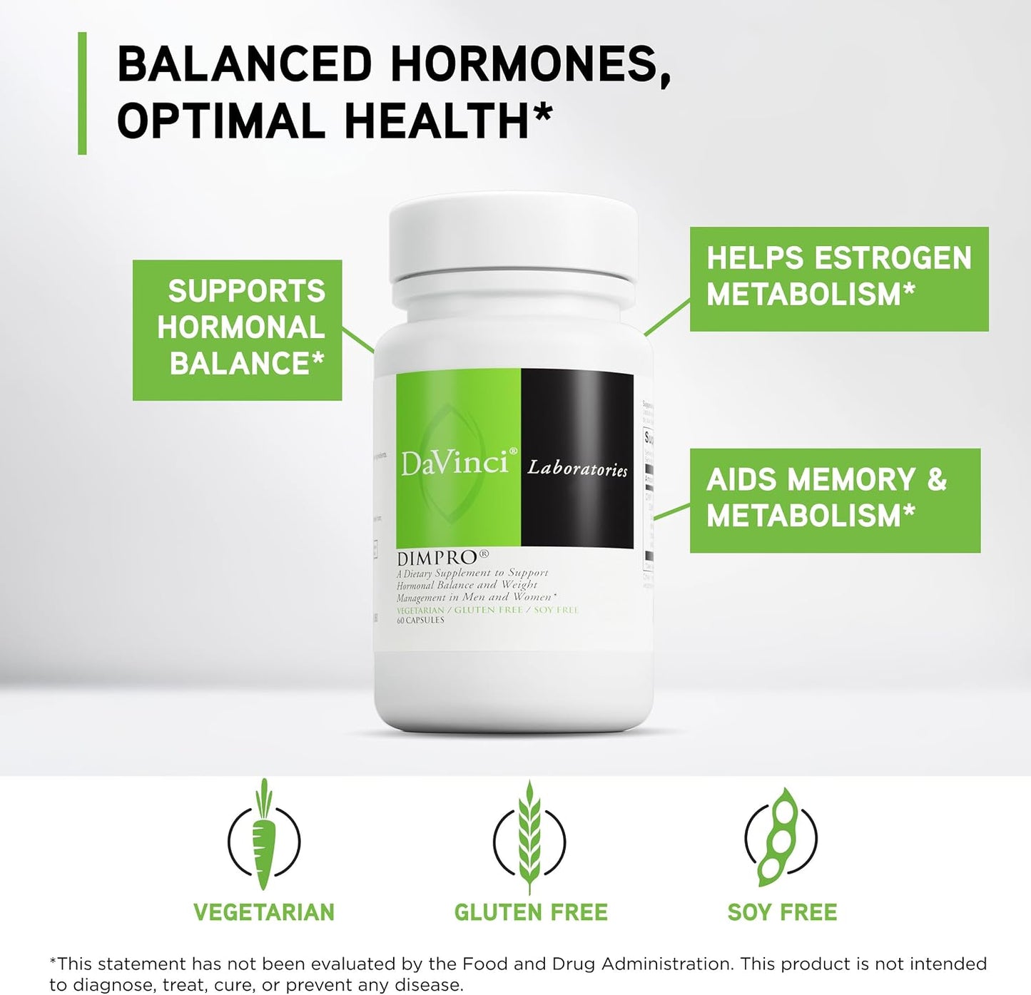 DAVINCI Labs DimPro – Hormonal Balance Support with Vitamin E, 60 Capsules - görsel 3