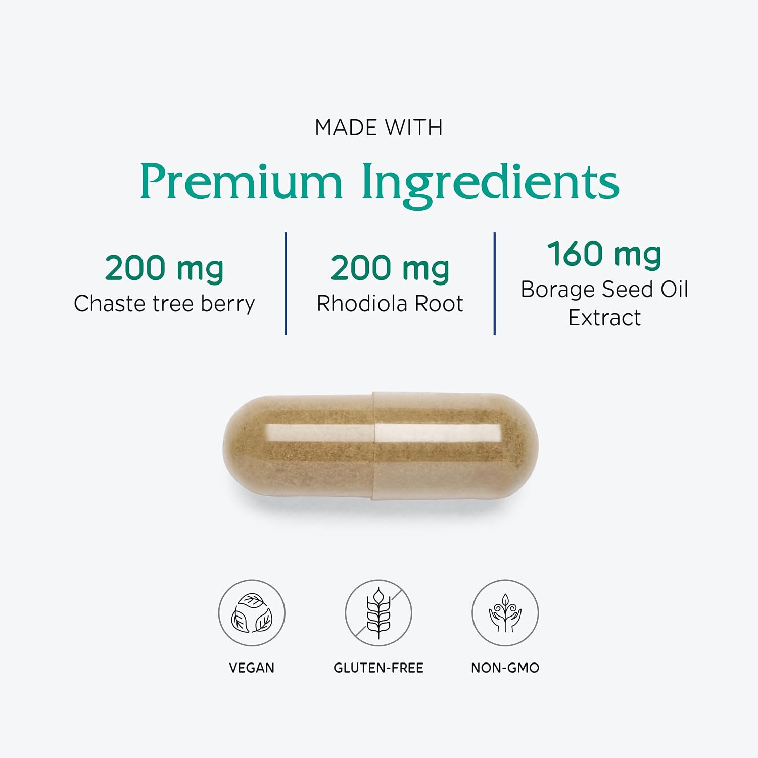 Vitanica FemRebalance – Hormone Balance Support with Borage Oil & Maca Root - görsel 4