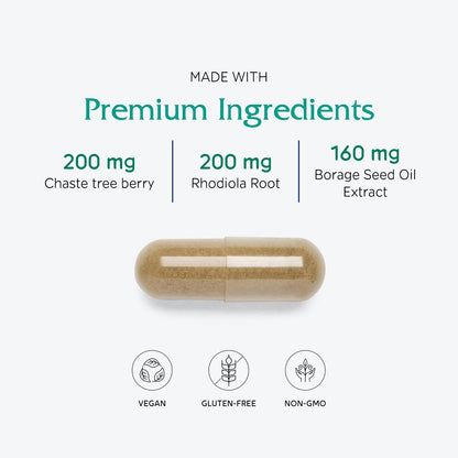 Vitanica FemRebalance – Hormone Balance Support with Borage Oil & Maca Root