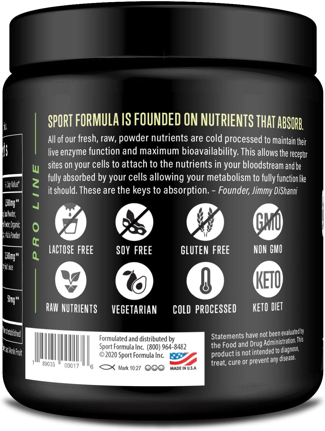 Organic Greens Superfood Powder - Cold Pressed, Vegan, Keto, Non-GMO - görsel 1