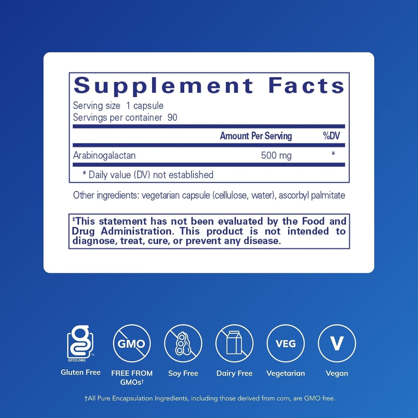 Pure Encapsulations Arabinogalactan - 90 Capsules - görsel 2