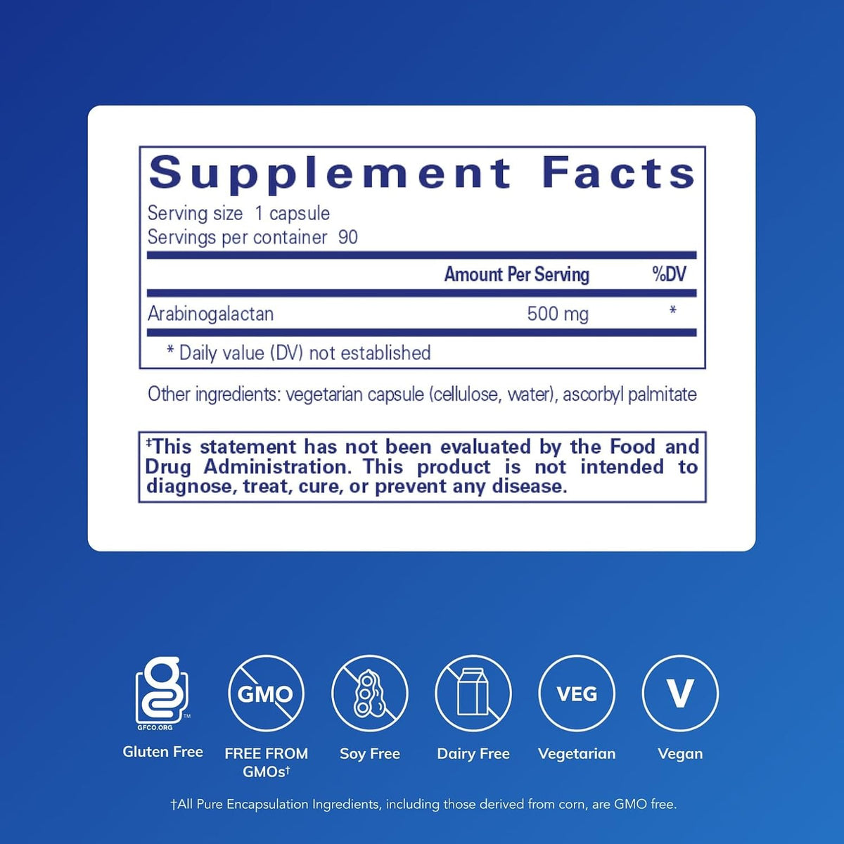 Pure Encapsulations Arabinogalactan - 90 Capsules - görsel 2