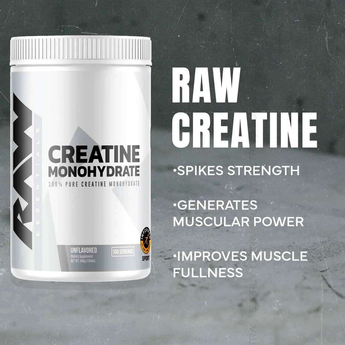 Raw Creatine Monohydrate Powder, 100 Servings, Unflavoured, 510g – Micronised Creatine for Muscle Strength, Recovery & Performance - görsel 4