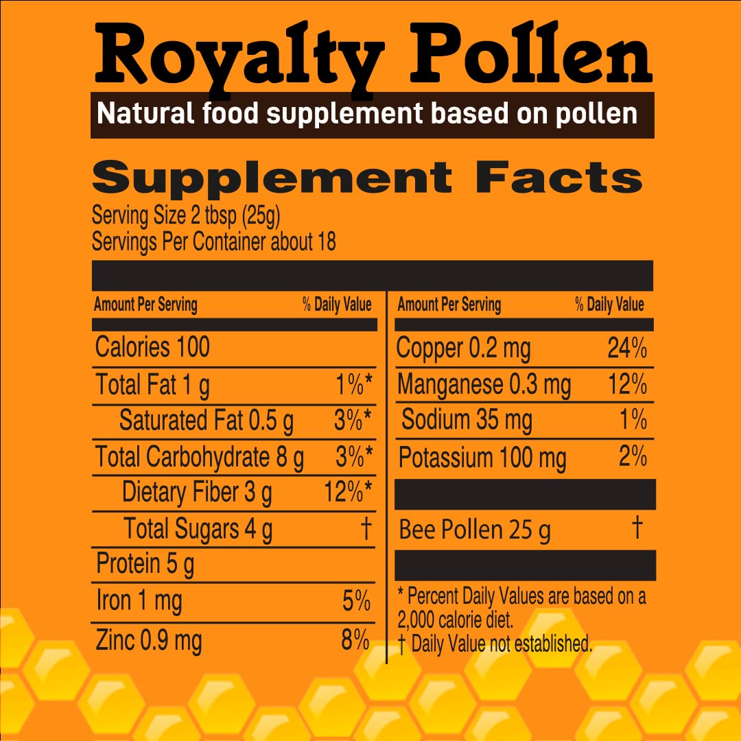Royalty Pollen Bee Pollen Powder | 100% Pure, Fresh, Natural Raw Bee Pollen - görsel 6