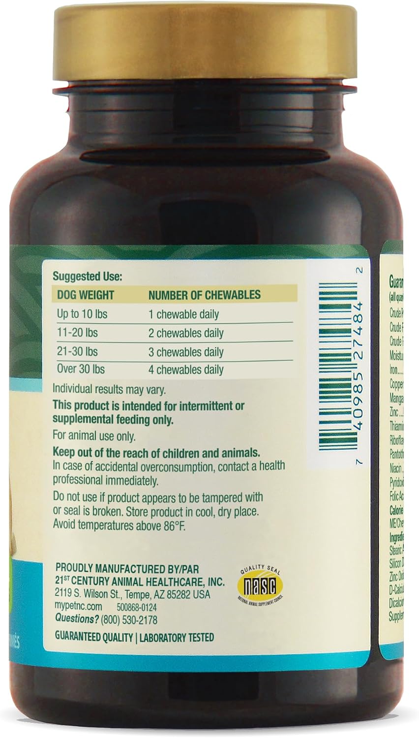 PetNC Natural Care Brewers Yeast Dog Skin and Coat Supplement, 250 Chewables - görsel 7