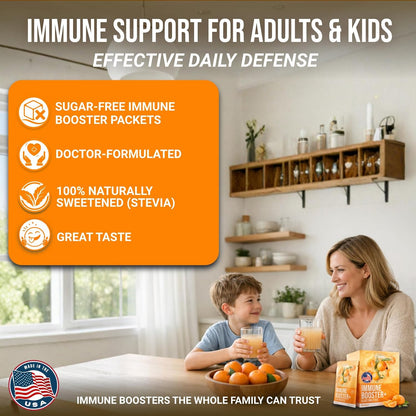 Dr. Price’s Electrolyte & Vitamin C Powder Packets – Immune Support, Mandarin, 20 Packets | 1000mg Vitamin C + Zinc, 72 Trace Minerals | Sugar-Free, Doctor-Formulated for Children & Adults, Made in USA