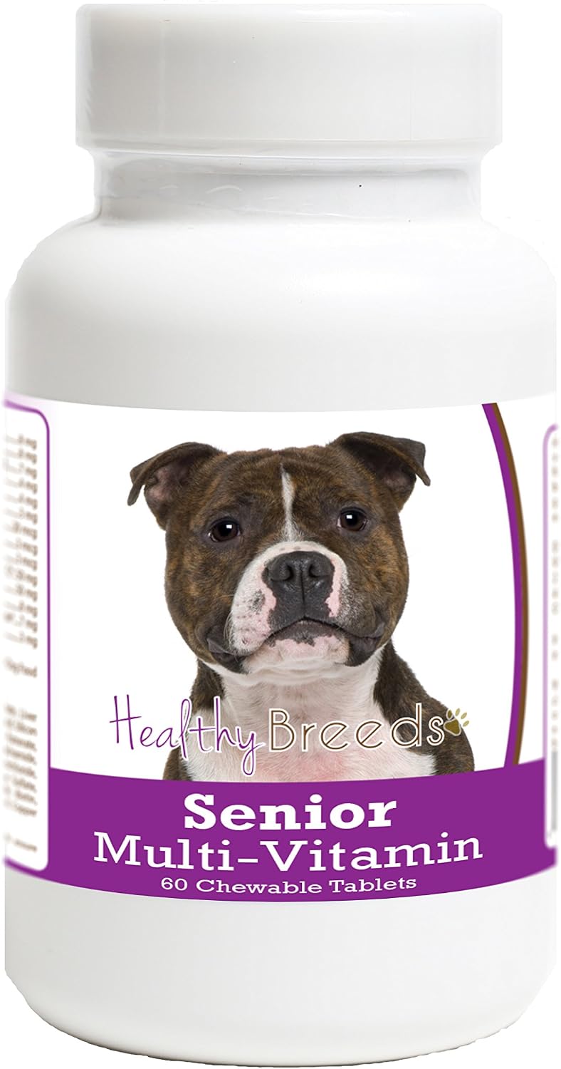 Healthy Breeds Staffordshire Bull Terrier Senior Dog Multivitamin Tablets 60 Count - görsel 1