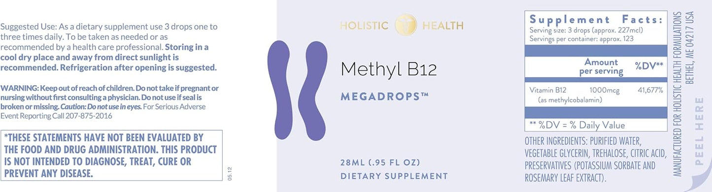 Holistic Health Methyl B12 MegaDrops™ (28 ml) - görsel 4