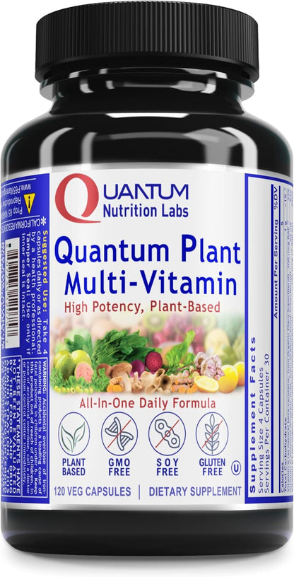 Quantum Plant Multivitamin - Complete Multivitamin for Immune Support, 120 Plant-Source Capsules