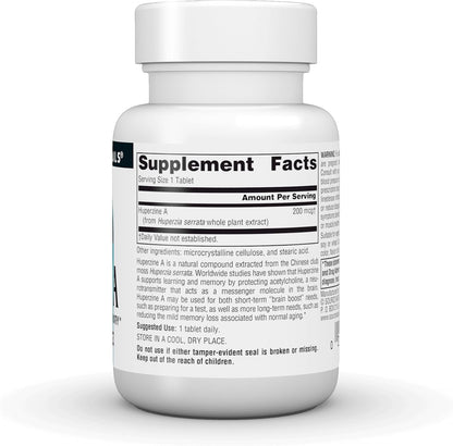 Source Naturals Huperzine A, 200 mcg – 120 Tablets for Learning and Memory Support