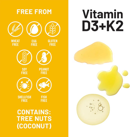 NatureWise Vegan Vitamin D3 + K2 with Organic Coconut MCT Oil - Natural D3 5000IU + Natural K2 100mcg - High Absorption Bone Support - Soya &amp; Gluten-free - USA Manufactured - 90 Soft gel capsules