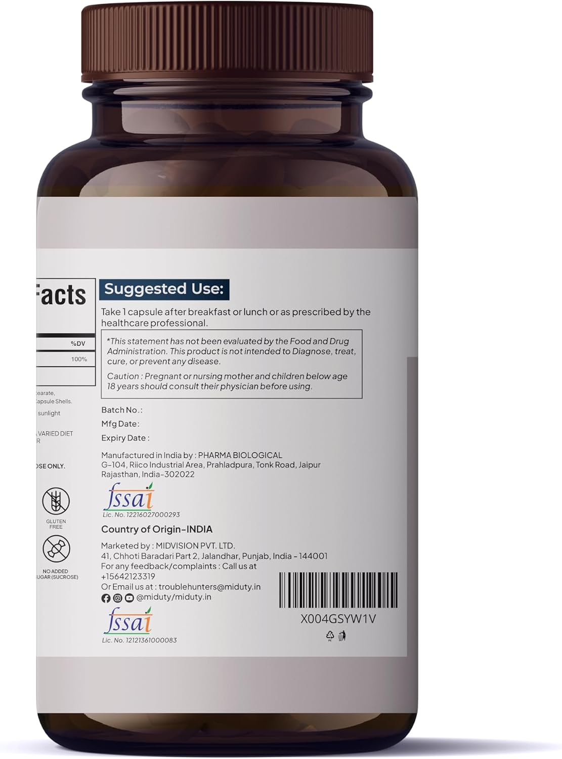 Miduty Liposomal Vitamin C - Gluten-free - Non-GM - 90 Capsules - görsel 3