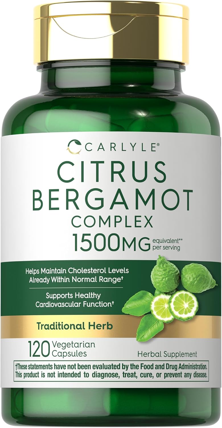 Carlyle Citrus Bergamot Supplement | Extract Complex | 120 Capsules | Non-GMO, Gluten-free - görsel 1