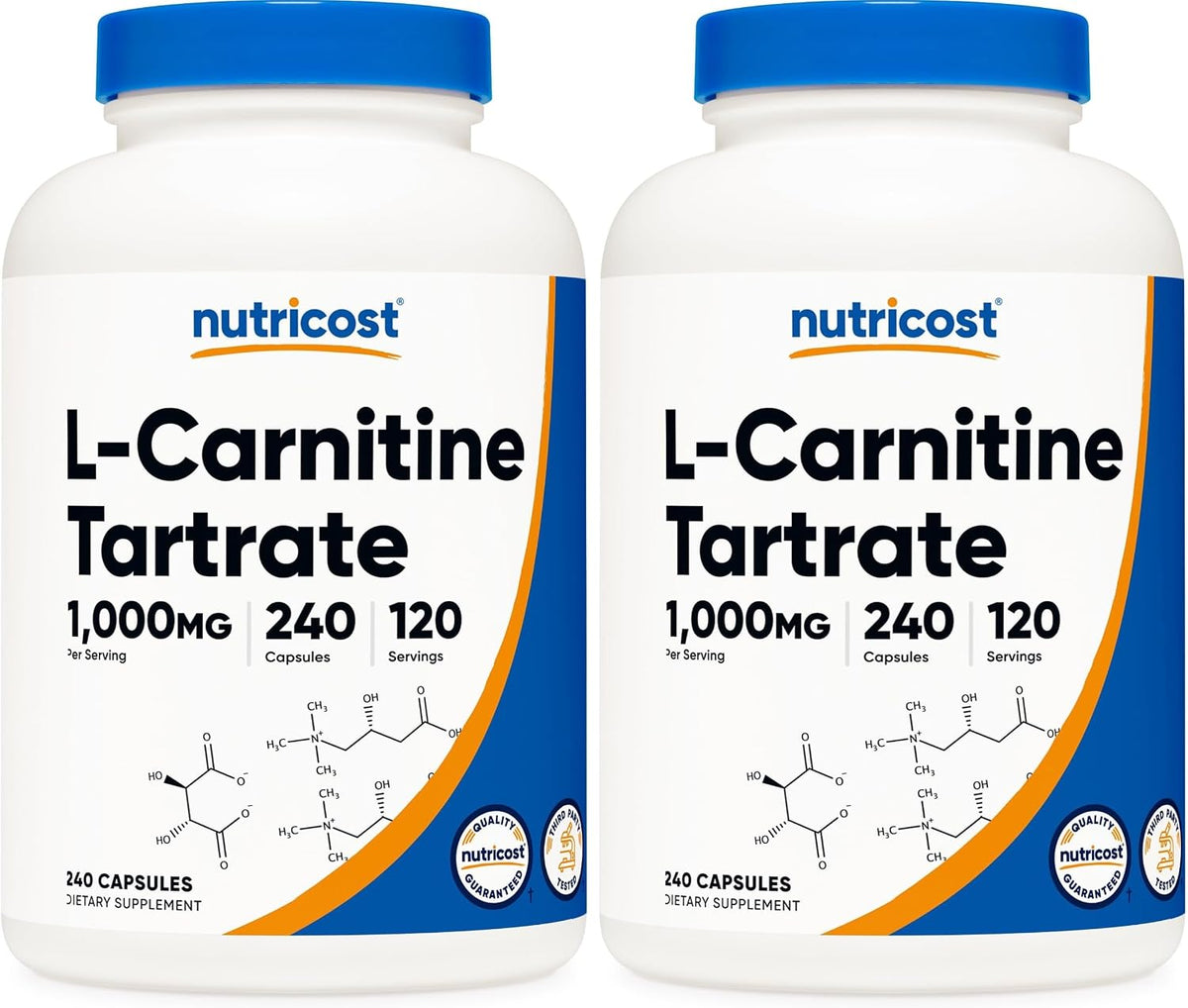 Nutricost L-Carnitine Tartrate 1000mg, 120 Capsules - görsel 8