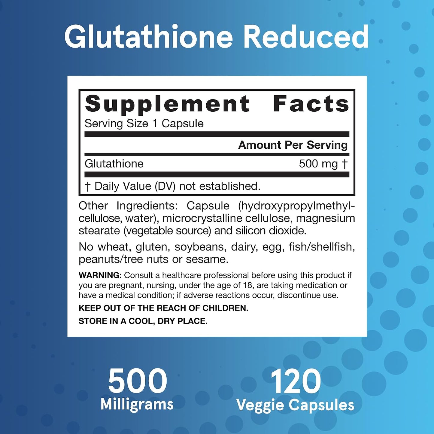 Jarrow Formulae Glutathione Reduced 500 mg – 120 Vegetarian Capsules - görsel 6