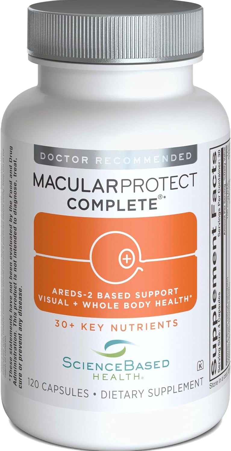 ScienceBased Health MacularProtect Complete – AREDS 2 Eye Health Food Supplement & Daily Multivitamin – 120 Capsules - görsel 1