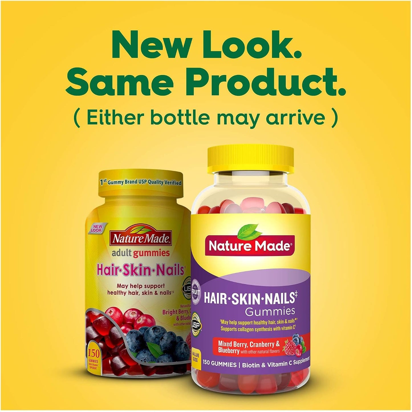 Nature Made Hair, Skin and Nails Biotin Gummies - 2500 mcg - 150 Gummies (75-Day Supply) - görsel 3