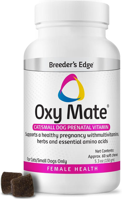 Breeder's Edge Oxy Mate Prenatal Supplements for Dogs & Cats, 60 Soft Chews