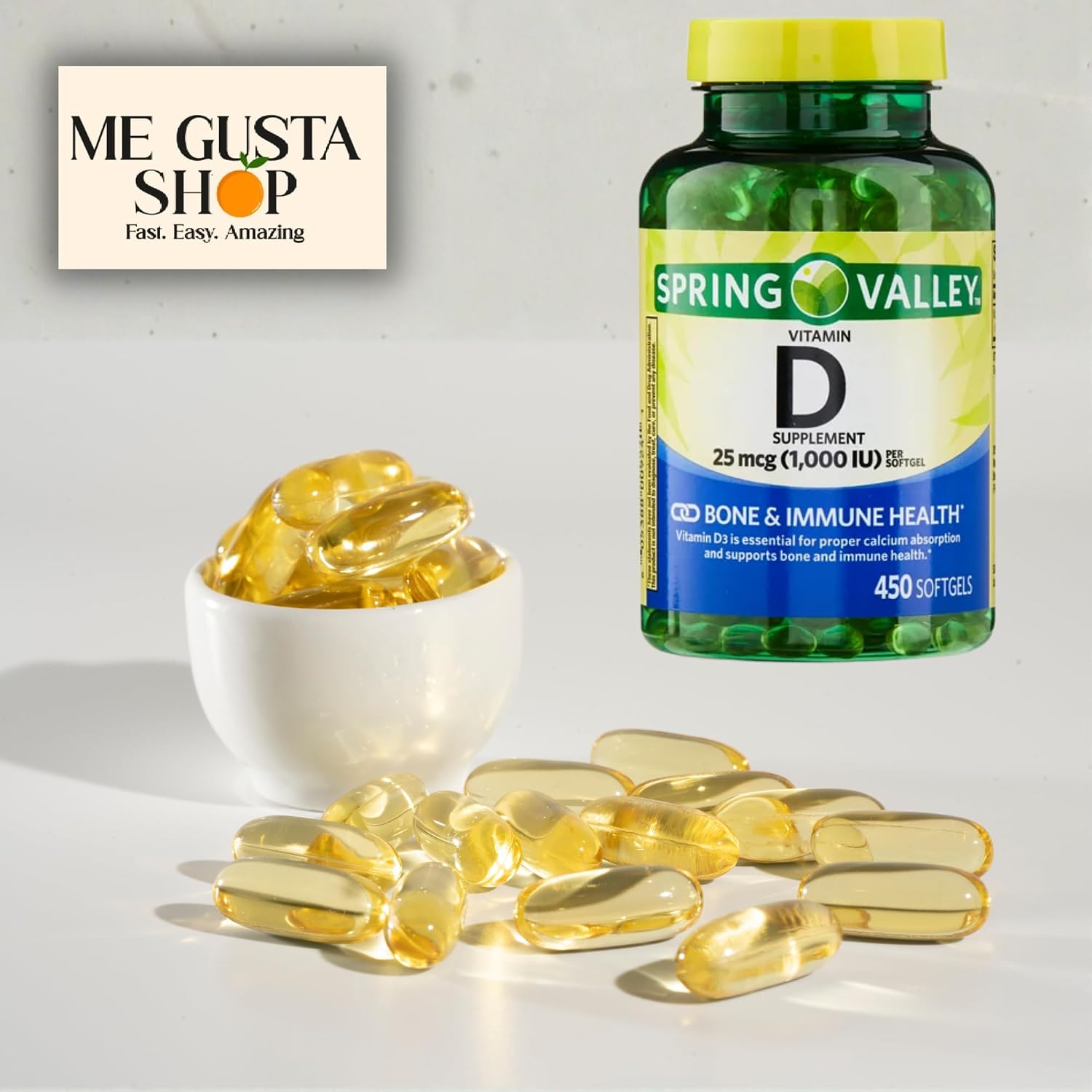 Vitamin D 1,000 IU (25 mcg) Softgels, 450 Count with Pill Case - görsel 4