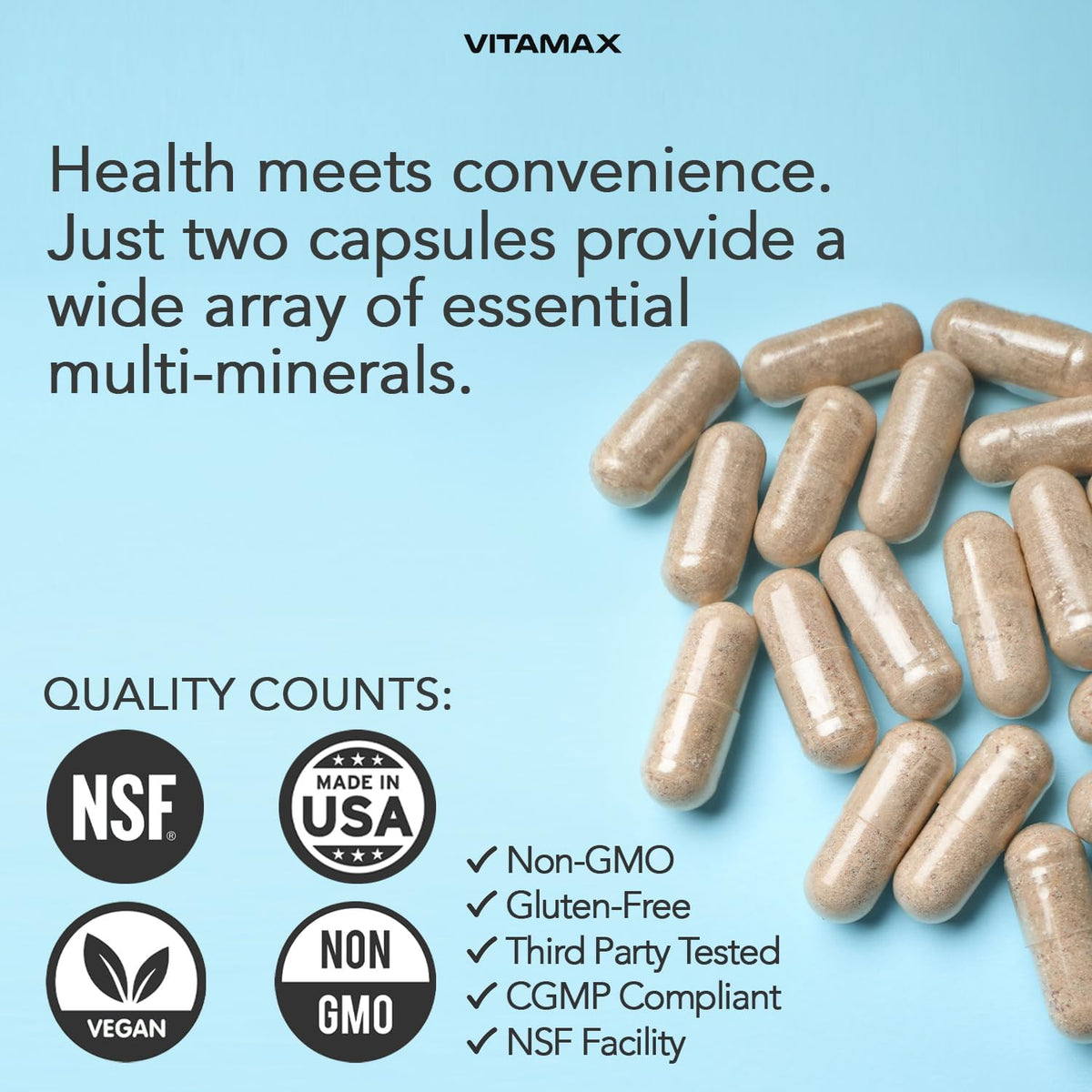 Vitamax Pure Himalayan Shilajit Supplement with Sea Moss, Ashwagandha, Bladderwrack, Ginkgo Biloba, Organic Capsules – Non-GMO, Vegan – Men and Women – Made in USA - görsel 7