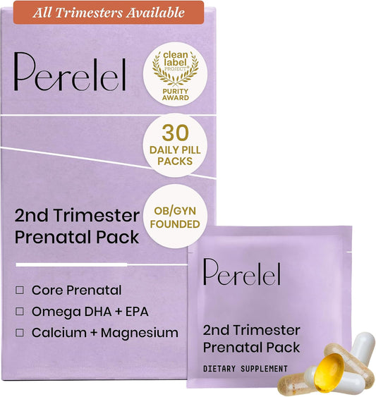 Perelel 2nd Trimester Prenatal Pack - 30 Daily Pill Packs