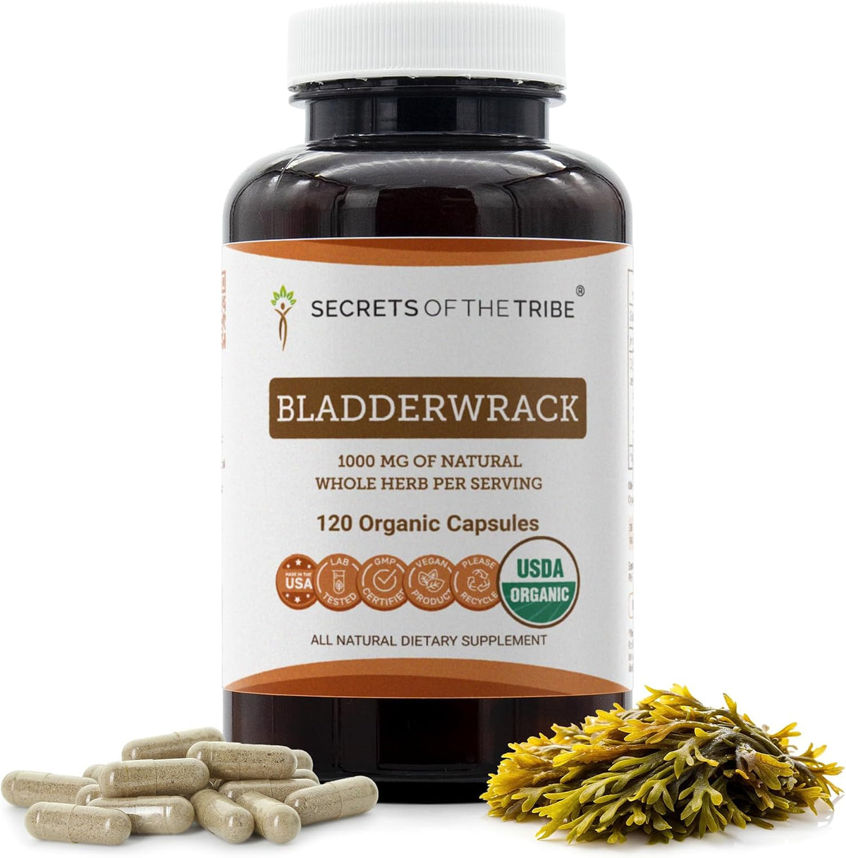 Secrets of the Tribe Bladderwrack USDA Organic Capsules - görsel 1