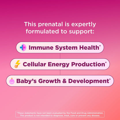 OLLY Prenatal Multivitamin Gummy, Daily Multi Blend for Mummy & Baby, Folic Acid, Omega 3 DHA, Vitamins A & D, Sweet Citrus Flavoured, 42 Day Supply - 84 Count